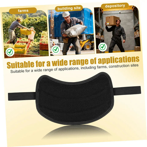 Ergonomic Wear-Resistant Shoulder Pad For Workers Heavy-Duty Canvas And Felt Cushion For Carrying Gear At Warehouses And Construction Sites Worksite-Ready Reusable Comfortable Back Support Durable Shock Absorption black adjustable pad