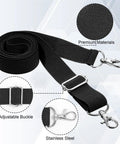 2 Pack Horse Blanket Leg Straps Adjustable Elastic With Double Swivel Snaps Replacement 24 To 42 Inches Durable Polyester
