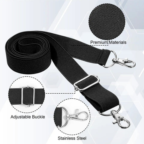 2 Pack Horse Blanket Leg Straps Adjustable Elastic With Double Swivel Snaps Replacement 24 To 42 Inches Durable Polyester