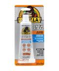 Front view of Gorilla Waterproof Caulk and Seal Clear 2.8oz Tube for indoor and outdoor DIY projects kitchen bath door and marine use