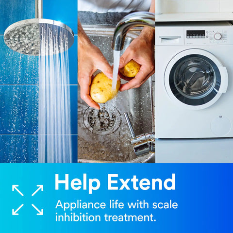 Inline Whole House Scale Inhibition Water Filtration Cartridge For AP430SS System Replacement Dope Water Heater Protection in use