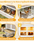 Large Chicken Coop With Four Nesting Boxes for Four to Six Hens showing features like egg collection, pull-out tray