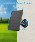 2 Pack Outdoor Solar Panel For Security Cameras With USB And USB C Charger IP65 Waterproof 360 Degree Adjustable Mount