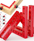 4 Pack 5.5 Inch Aluminum Corner Clamps For Woodworking Boss Level 90 Degree Right Angle L Shaped Squares With Precision Screws Dual Scale Positioning For Frames Cabinets Drawers And Boxes, red aluminum clamp set