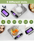 Digital Kitchen Scale With 33Lb Capacity 1g Precision And Four High Precision Sensors Full View Backlit LCD Display measuring ingredients