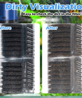 Before and after view of filter sponge in 660GPH Submersible Pond Pump With Sponge Filter And 3 Stage Filtration For Aquariums And Hydroponics