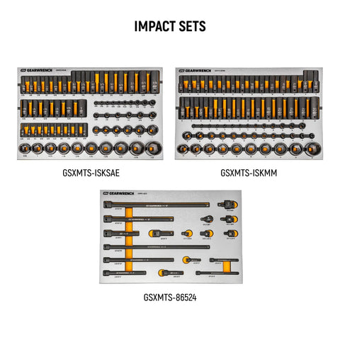 Impact sets from 1024 Piece Master Mechanics Tool Set With Premium Modular Foam Trays And GSX Mobile Tool Storage Built For Pros And Serious DIYers