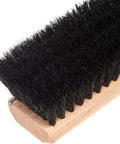 Close-up of Built Like A Tank Heavy Duty Floor Broom Brush With Natural Tampico Coarse Bristles for sweeping debris.