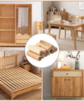 Assorted Wood Dowels Set, Fifty Pcs, Hardwood Dowels In Three Sixteenth Inch, Quarter Inch, Five Sixteenth Inch, Three Eighth Inch, And Four To Ten Millimeter Length, Grooved And Fluted Pins For Furniture Woodworking And Carpentry