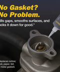 Mannol 9913 high-temp RTV gasket maker sealing a thermostat housing to stop leaks fast.