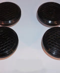 Round Adapter Set For Newer Lifts With Trio Arms One And One Half Inch Pin Size OEM Style Replacement Parts, 4 black adapters.