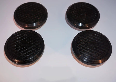 Round Adapter Set For Newer Lifts With Trio Arms One And One Half Inch Pin Size OEM Style Replacement Parts, 4 black adapters.