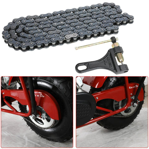 420 Mini Bike Rear Drive Chain 90 Link And Breaker Ready To Tackle Coleman Powersports CT200U BT200X CT200U EX Baja Warrior