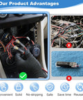 100 Piece Plug In Wire Connectors For Quick 1 Second Connections Genderless Snap Together Quick Connectors That Click In No Time No Tools Needed Easy DIY Electrical Wiring Replacement Kit Durable Safe And Reliable installed in car dashboard wiring