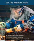 Worker using a 6 Inch Aluminum Oxide Self Sharpening Type 1 Cut Off Wheels, 0.045 Inch Thick, Seven Eighths Inch Arbor, Angle Grinder Disc