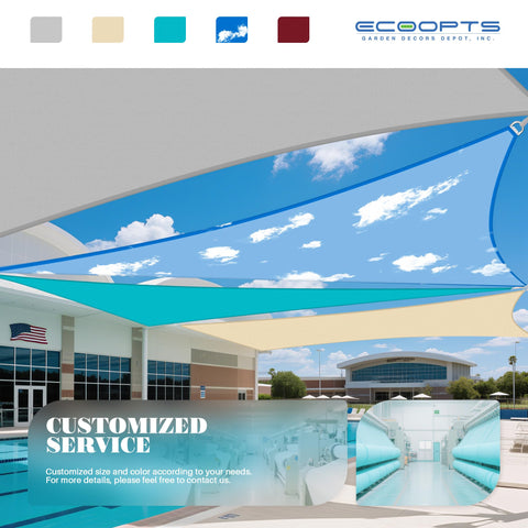 10x13 Ft Waterproof Sun Shade Sail Rectangle Canopy Cover With UV Protection For Outdoor Patio Pergola Backyard Garden