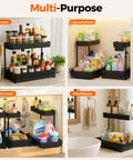 3 Pack L Shaped Under Sink Organizers With Real Smooth Glide Drawers To Toss The Clutter Out Of Deep Cabinets This Smart Corner Setup Does Heavy Lifting In Any Tight Kitchen Or Bath, multi-purpose storage for kitchen, bathroom, laundry, and washbasin.