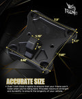 Beefy Rear Radius Rod Plate For UTV Aluminum Tow Hook Plate With D Ring And Soft Shackle Compatibility Fits Maverick X3 900 X Max Heavy Duty CNC Machined 7075 Aluminum Black 1Pc, black plate with 7.5 inch dimensions