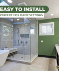 4 Inch Dry Back Vinyl Wall Base 60 Foot Roll Black Flexible Cove Base Molding install in a modern bathroom