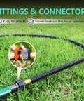 Half Inch Soaker Hose 50 Feet For Garden Beds Heavy Duty Drip Irrigation Kit Rubber Watering Hose with connectors on grass