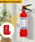 Quad Pack 2.5 Lb Dry Chemical Fire Extinguishers With Quick Release Handle, 1A:10B:C Rating, wall-mounted view