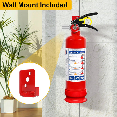 Heavy Duty ABC Dry Chemical Fire Extinguishers Two Pack With Wall Mount Bracket Road Ready And Built To Last For Your Garage Truck Or Daily Driver Handles Deep Freeze And Scorching Heat Up To One Forty Degrees Fahrenheit Six Year Shelf Life Just Park It