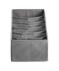 Organize Your Dresser Like A Boss With Heavy Duty Deep Drawer Organizers Collapsible Breathable Canvas Storage Bins Gray with compartments for easy sorting.