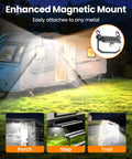 Magnetic RV Solar Lights Outdoor 178 LED 800LM Ultra Bright Porch Light With Motion Sensor IP65 Waterproof Exterior