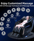 Person relaxing in 57-Inch SL-Track 4D Massage Chair With Full Body Zero Gravity Recliner Shiatsu Heat AI Voice Control Foot Roller