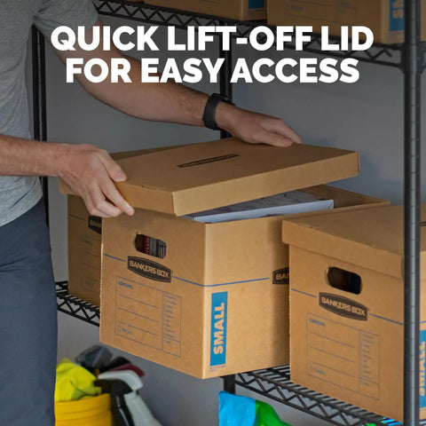 Hassle Free Small Moving Boxes With Reinforced Handles And Lift Off Lids Tape Free Assembly Heavy Duty Cardboard Carriers To Pack Up Your Whole Apartment Fast