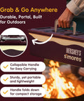 Smores Caddy Tray Organizer On The Go Station With Removable Tray And Carrying Handle for Picnics and Camping by a campfire