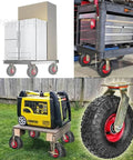 Heavy Duty Silent Swivel Casters With Chunky Rubber Tires glide smoothly on diverse surfaces for easy transport of heavy items.