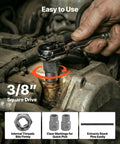 Using 16-Piece Bolt Extractor Kit With Adapters And Pin Punch For Removing Beat-Up Rusted Stripped Rounded Bolts Nuts And Screws on engine