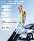 Extra Long 33Ft Ev Charger Extension Cable Rock Solid 50 Amp Nacs Plug detailed view of copper conductors and insulation materials.