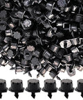 200 Pack Adjustable Drippers For Micro Irrigation, One Quarter Inch Barbed Emitter Sprinklers, Durable Black Plastic
