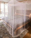 One Side Opening Bed Mosquito Net Canopy, White Mesh Netting For Bedroom, Lightweight and Breathable Canopy on Bed Frame