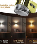 Chill Vibes Led Night Light Plug In Wall With Adjustable Color Temp And Triple Brightness For Bedrooms Hallways Featuring Classy Bubble Glass Design displaying three color temperature settings.