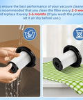 4 Pack Pleated Vacuum Filters For CleanView XR Pet 300W And XR 200W Cordless Vacuums Replacement being washed and dried.