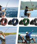 Fishing Rod Sleeve 4 Pack For Poles Rod Socks And Covers Durable Protector Sleeves in Red Blue Black Green with anglers fishing
