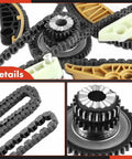 Engine Timing Chain Kit With Tensioner Guide For DOHC 2.0L EA888 Engines details showing chains and gears