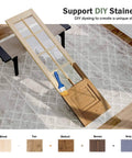 Preassembled 42x84 Double 21x84 Clear Glass French Interior Door With 7Ft Barn Door Hardware Kit showing DIY dyeing options