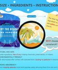 Beach Sand Remover Tool For Family Trips And Travel Must Have Gear To Clean Towels Pets And Gear After A Beach Day packaging with details
