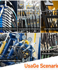 Shop Beast Electric Hydraulic Hose Crimper With Eight Interchangeable Dies Spanning Ten Through Thirty Four Millimeters Portable Hydraulic Press Setup in various usage scenarios.