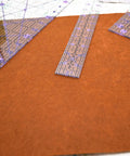 Pro Quilting Ruler Set For Patchwork And Sewing, Acrylic Templates, precision cutting tools in purple on fabric