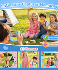 Kids playing with Kids Instant Print Camera For Ages 3 To 12 With Two Point Four Inch Eye Care Screen, 1080P Video, 18 Frames