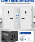 Heavy Duty Dual Pack Bathroom Lock With Vacant Occupied Sign For Door Handle Commercial Grade Restroom Knob for men and women doors