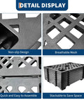 Heavy Duty Interlinked Plastic Pallet With Ventilated Grid details, showing non-slip design, breathable mesh, stackable HDPE pallets