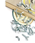 30 Piece Assortment Grab-And-Go Wing Nut And Wing Screw Kit With 1/4-20 Butterfly Screws And Nuts, Zinc Plated Hardware Fittings