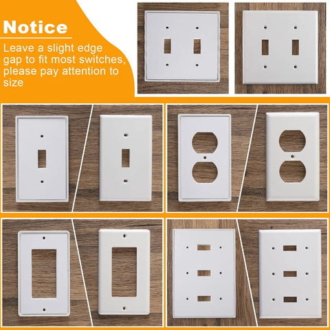 46 Pack Outlet and Wall Plates Insulation Sealer Set for Weatherproofing and Energy Saving with outlet and switch covers