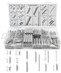 200 Piece Compression And Extension Springs Set 20 Different Sizes In Carbon Steel For All Your Home Fixes And DIY Projects Rust Resistant Durable Springs For Mechanisms Gadgets Latches And More in a transparent case